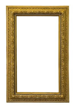 Bir resim için yaldızlı ahşap çerçeve