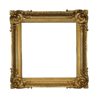 Bir resim için yaldızlı ahşap çerçeve