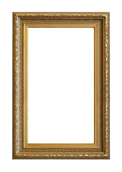 Moldura dourada para pinturas, espelhos ou fotos — Fotografia de Stock