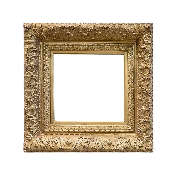Zlatý rám na obrazy, zrcadla nebo fotografie — Stock fotografie