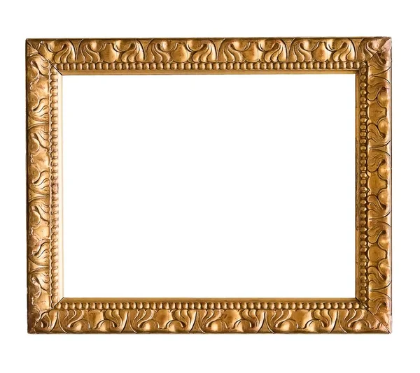 Goldener Rahmen für Gemälde, Spiegel oder Fotos — Stockfoto