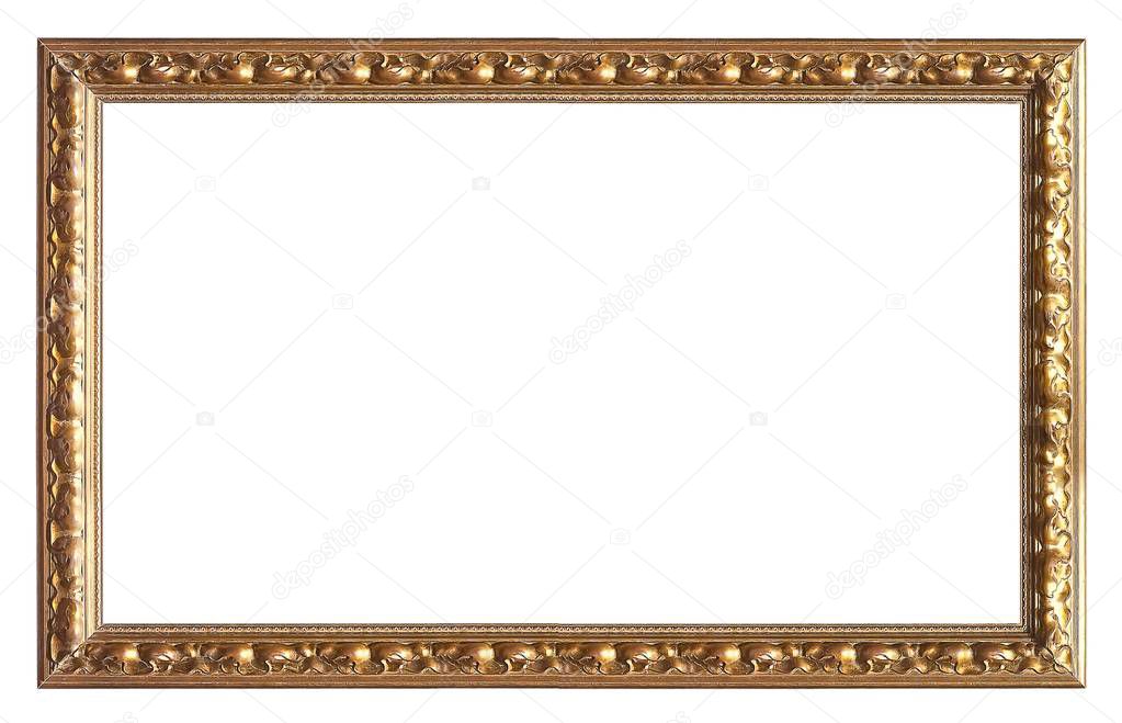 Golden frame for paintings, mirrors or photos