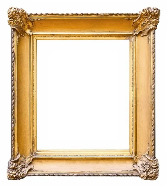 Kultainen kehys maalauksia, peilejä tai valokuvia varten — kuvapankkivalokuva