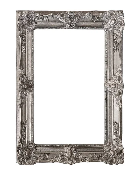 Silver frame for paintings, mirrors or photos — Stock Photo, Image