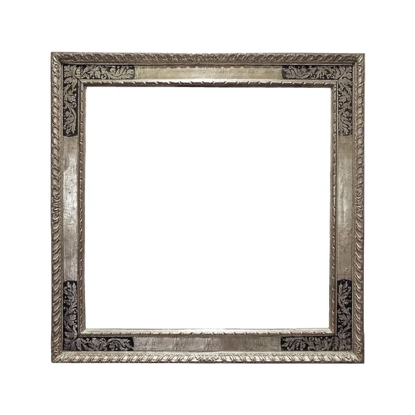 绘画、 镜子或照片的银相框 — 图库照片