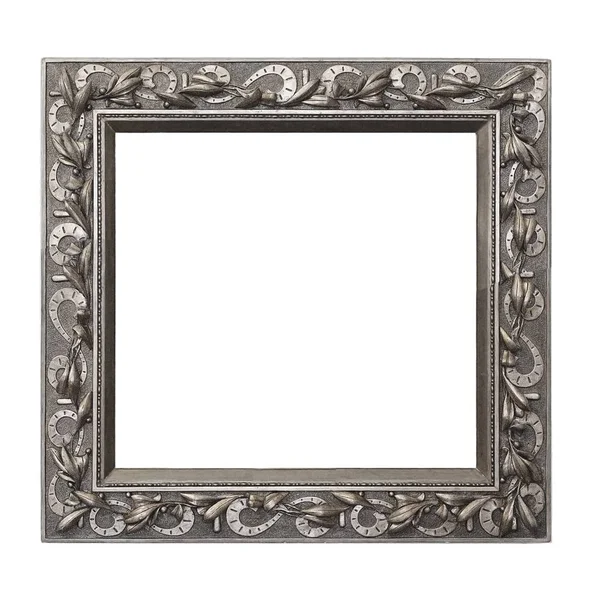 Cornice in argento per quadri, specchi o foto — Foto Stock