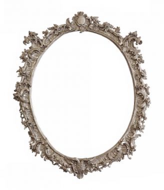 Gümüş çerçeve resimleri, ayna veya beyaz arka plan üzerinde izole fotoğraflar için