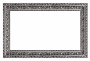 Gümüş çerçeve resimleri, ayna veya beyaz arka plan üzerinde izole fotoğraflar için
