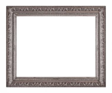 Gümüş çerçeve resimleri, ayna veya beyaz arka plan üzerinde izole fotoğraflar için