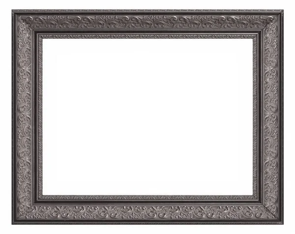 Silver Frame Paintings Mirrors Photos Isolated White Background — Stock Photo, Image