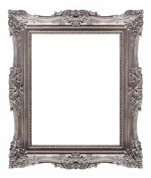 Gümüş çerçeve resimleri, ayna veya beyaz arka plan üzerinde izole fotoğraflar için