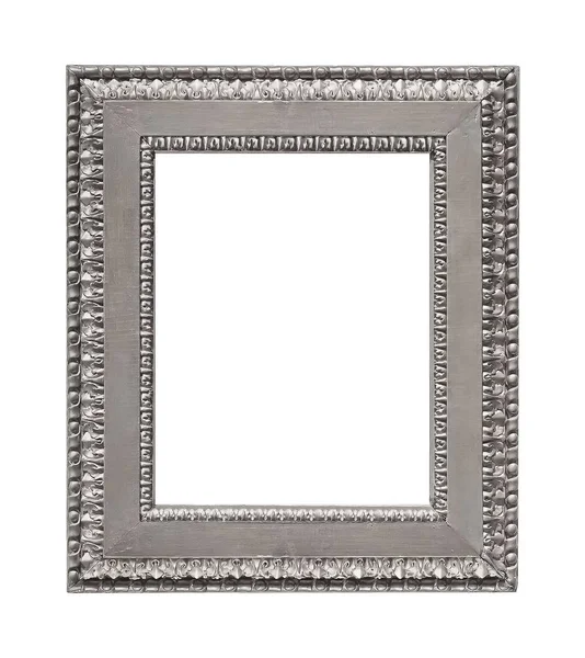 Silver Frame Paintings Mirrors Photos Isolated White Background — Stock Photo, Image