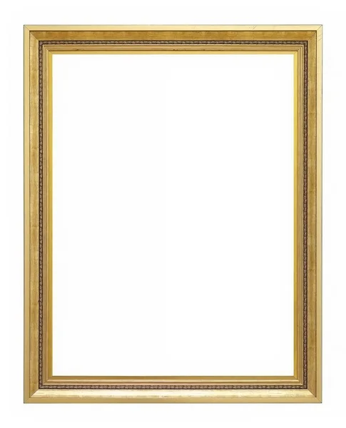 Golden Gilded Frame Paintings Mirrors Photos Isolated White Background — Stock Photo, Image