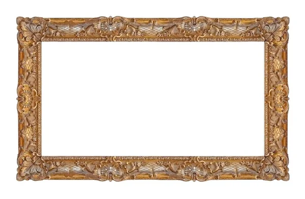 Zlatý Rám Obrazy Zrcadla Nebo Fotografie — Stock fotografie