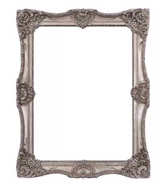 Gümüş Çerçeve Resimleri Ayna Veya Fotoğraflar Için — Stok fotoğraf