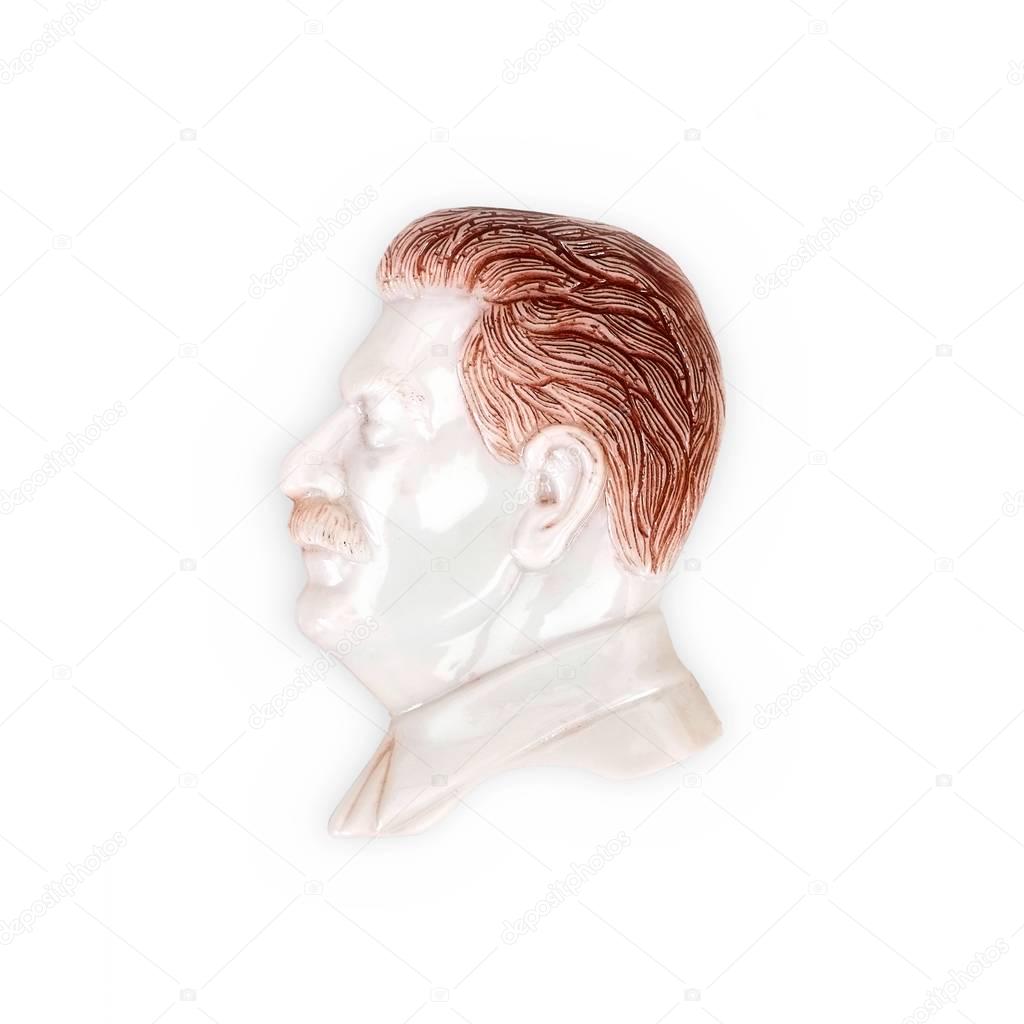 Magnetic souvenir from Georgia: Joseph Stalin isolated on a white background