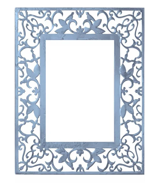Blue Metal Frame Paintings Mirrors Photos — Stock Photo, Image