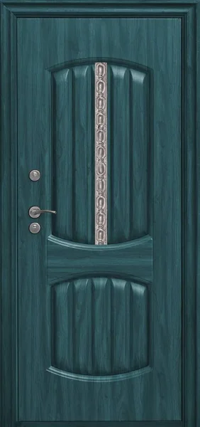 Μοντέλο Της Μεταλλική Πόρτα Εισόδου Απομονωμένα — Φωτογραφία Αρχείου