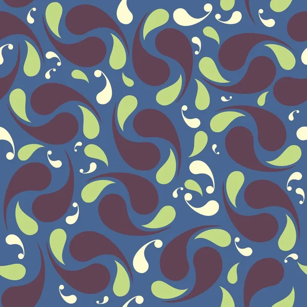 Motif Base Motifs Végétaux Paisley — Image vectorielle