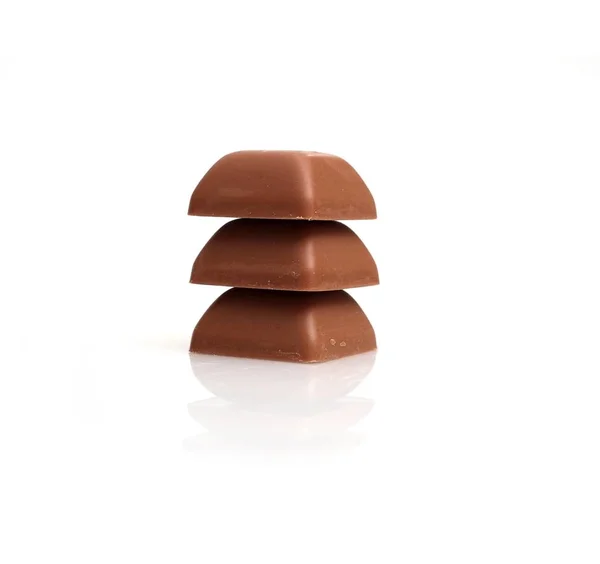 Шоколад Белом Фоне — стоковое фото