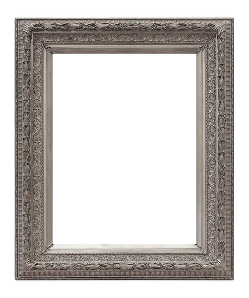 镜子或照片的银相框 — 图库照片