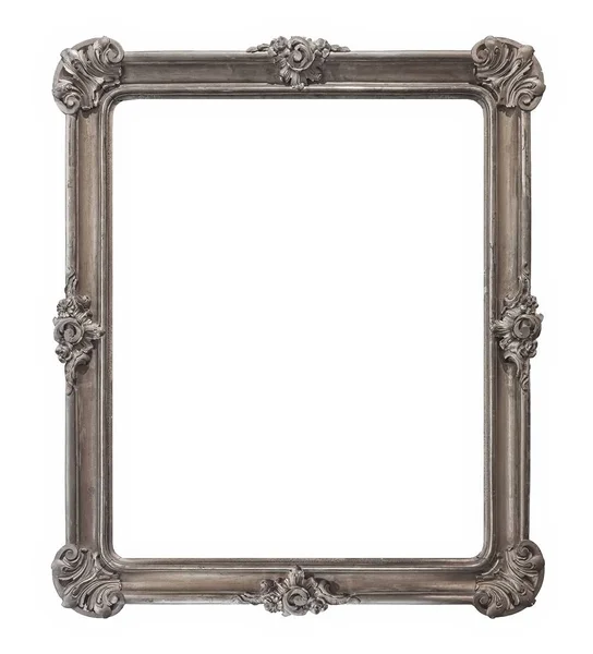 Gümüş Çerçeve Resimleri Ayna Veya Fotoğraflar Için — Stok fotoğraf