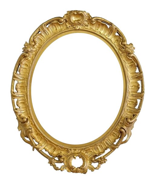 Золотая рамка для картин, зеркал или фотографий
