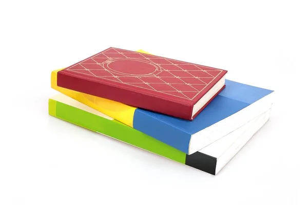 Stack Books Isolated White Background — Stock Photo, Image