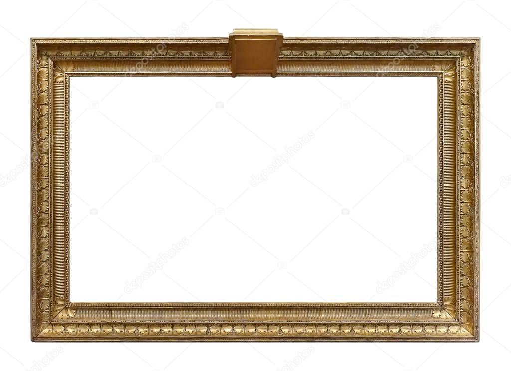 Golden frame for paintings, mirrors or photos