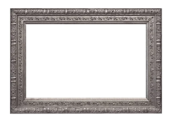 镜子或照片的银相框 — 图库照片