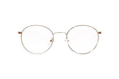 Portreler tasarımı için beyaz arka plan üzerinde izole gözlük