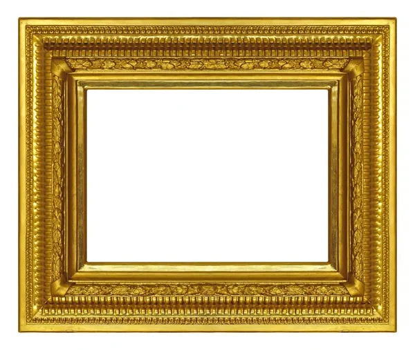 Golden Frame Paintings Mirrors Photo Isolated White Background — Stock Photo, Image