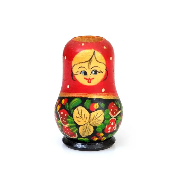 Traditional Russian Wooden Toy Matryoshka Isolated White Background — Stock Photo, Image