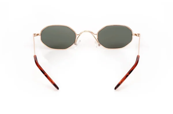Sunglasses Isolated White Background Applying Portrait — Stock Photo, Image