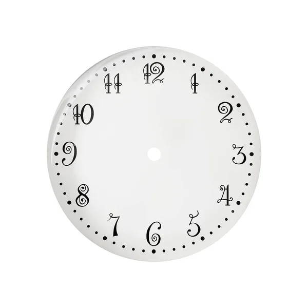 Ρολόι Αντιμετωπίζει Απομονώνονται Λευκό Φόντο — Φωτογραφία Αρχείου