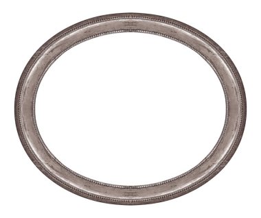 Beyaz arkaplanda izole edilmiş resimler, aynalar veya fotoğraf için gümüş çerçeve