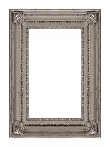 Beyaz Arkaplanda Izole Edilmiş Resimler Aynalar Veya Fotoğraf Için Gümüş — Stok fotoğraf