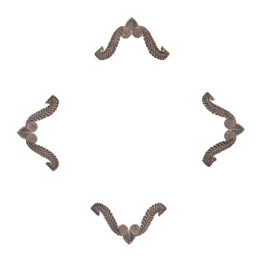 Beyaz arka planda izole edilmiş resimler, aynalar ya da fotoğraf için gümüş çerçeve. Kırpma yolu ile tasarım ögesi