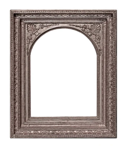 Silver Frame Paintings Mirrors Photo Isolated White Background Design Element — Stock Photo, Image