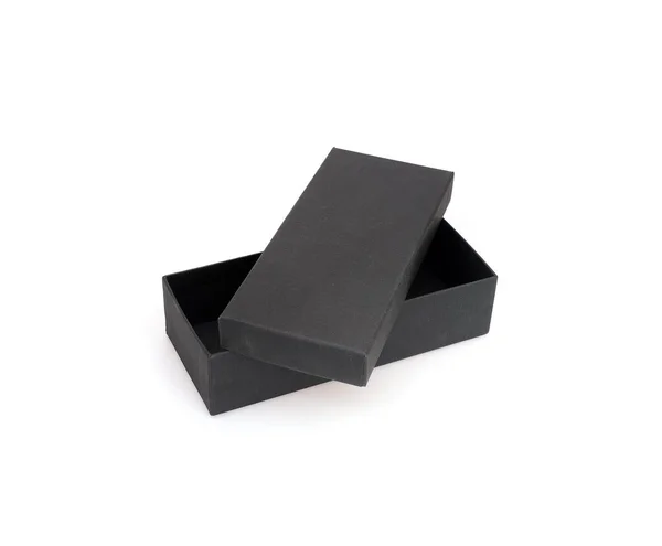 Czarne Pudełko Białym Tle — Zdjęcie stockowe