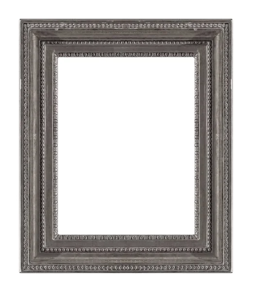 Silver Frame Paintings Mirrors Photo Isolated White Background Design Element Stock Image