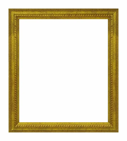 Moldura Dourada Para Pinturas Espelhos Fotos Isoladas Sobre Fundo Branco — Fotografia de Stock