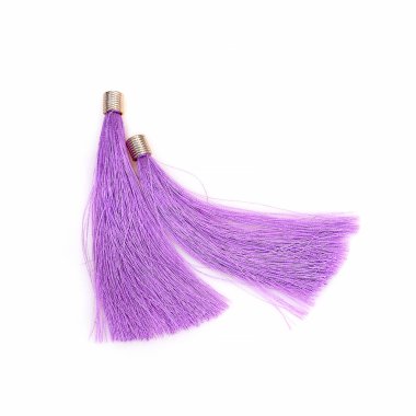 İpek püsküller grafik kavramlar oluşturmak için beyaz arka plan üzerinde izole