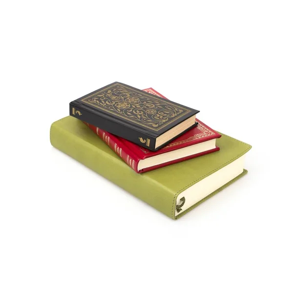 Stack Books Isolado Fundo Branco — Fotografia de Stock