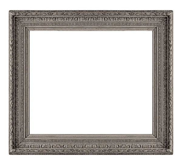 Silver Frame Paintings Mirrors Photo Isolated White Background Design Element — Stock Photo, Image