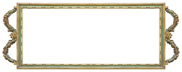 Panoramik Ahşap Çerçeve Beyaz Arka Planda Izole Edilmiş Resimler Aynalar — Stok fotoğraf