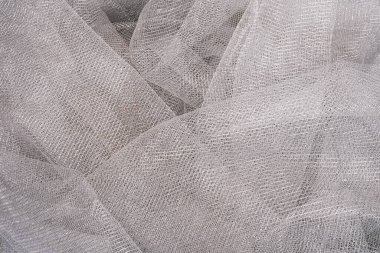 Güzel gümüş ağ kumaşı izole edilmiş.