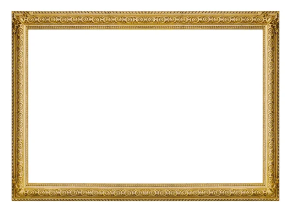 Golden Frame Paintings Mirrors Photo Isolated White Background Royalty Free Stock Images