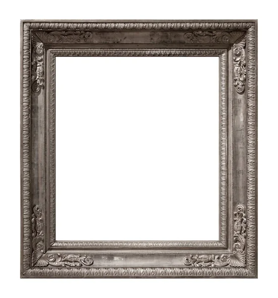 Silver Frame Paintings Mirrors Photo Isolated White Background Royalty Free Stock Photos