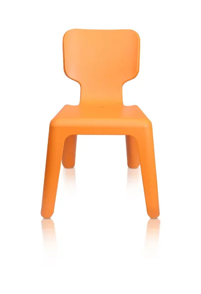 Orange Stol Isolerad Vit Bakgrund Designelement Med Klippbana — Stockfoto